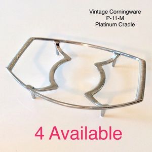 Corningware P-11-M Vintage Platinum Cradle